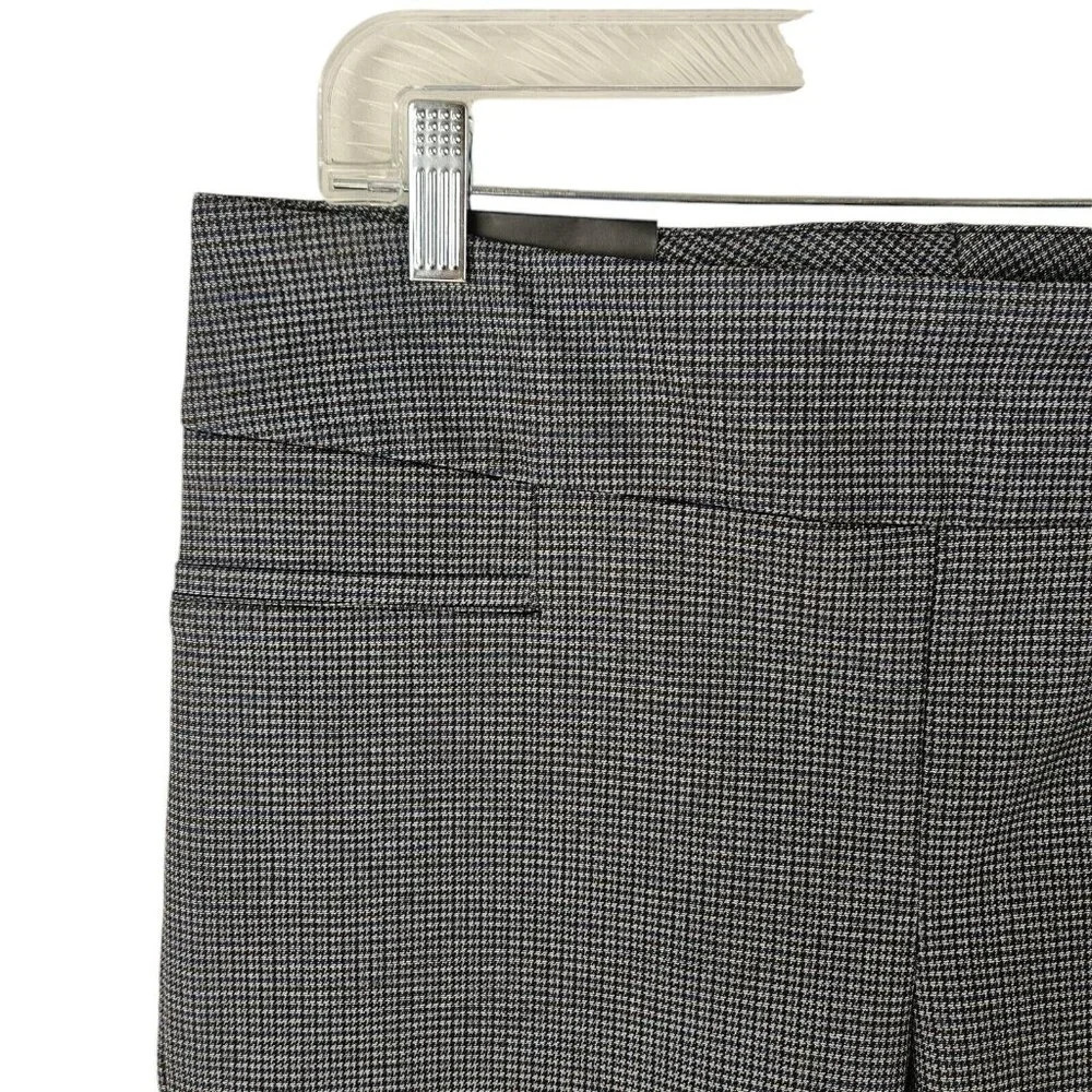 Dalia Gray Black Herringbone Pull On Cropped Pants Size Large New‎ With Tag - Picture 2 of 10